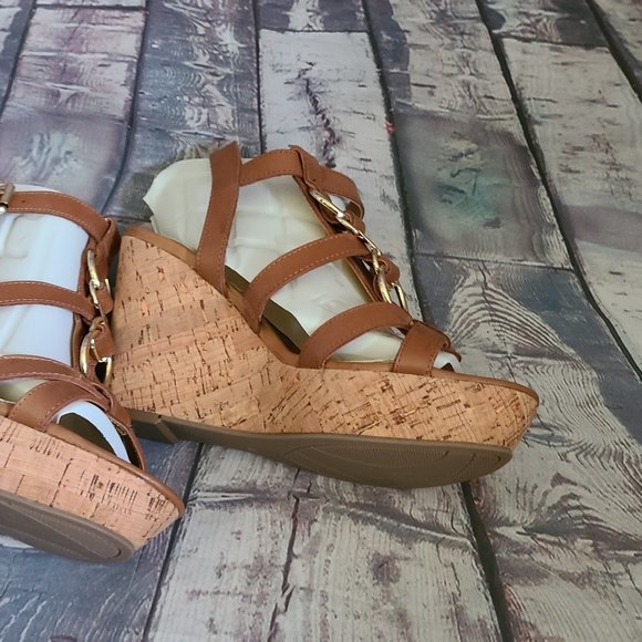 Mark Fisher Women shoes -Marc Fisher Shoe Size 8-Brown Fashion Summer Shoes - Picture 9 of 10